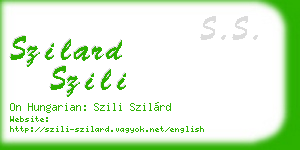 szilard szili business card